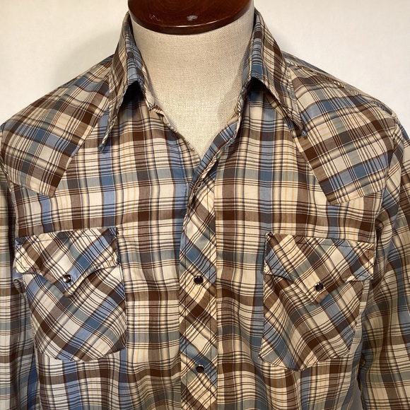 Vintage DJ Dickson Jenkins Men’s Western Shirt snap front Made in USA Size 16 - Picture 2 of 11